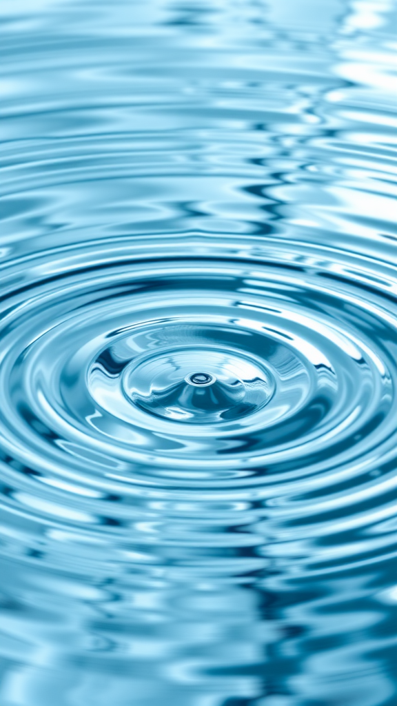 Close-up of water ripples creating a calming blue pattern