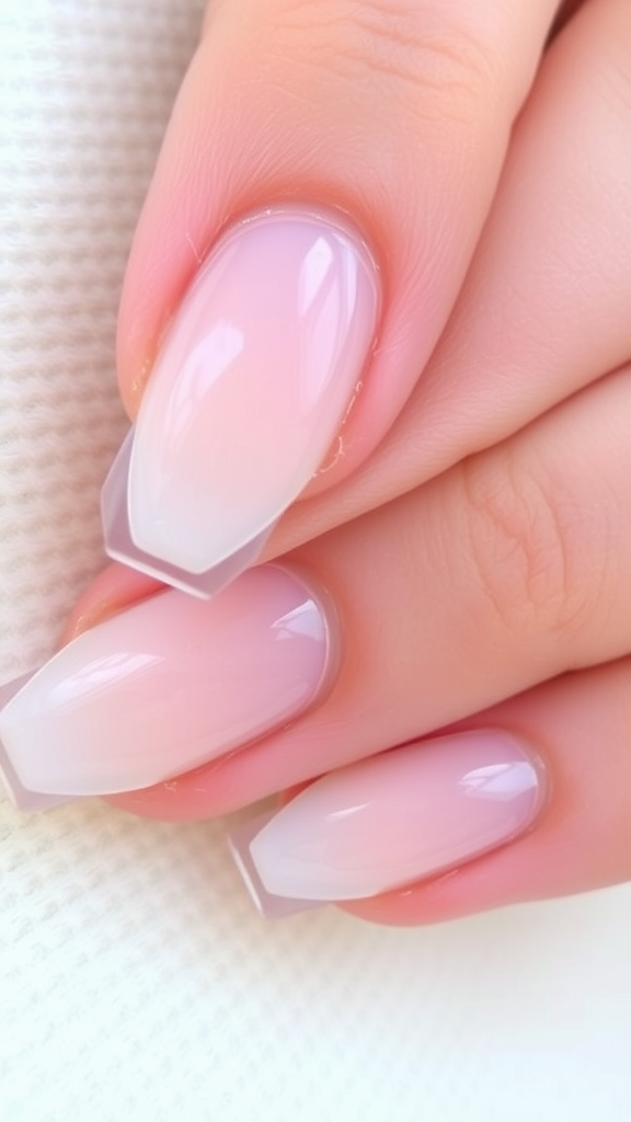 An assortment of nail shapes including oval, almond, and square.