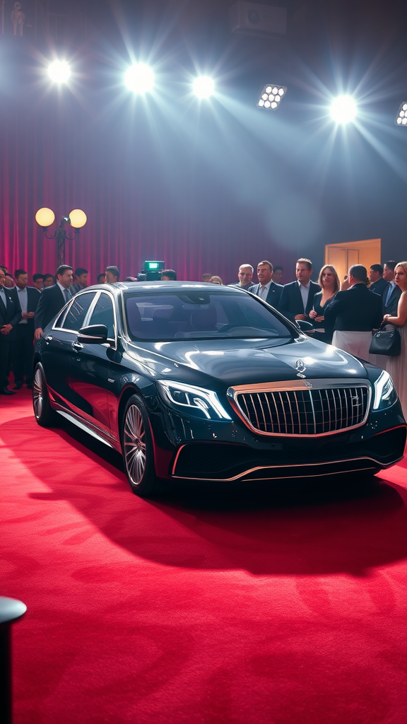 Mercedes-Benz Maybach Exelero on a red carpet at a glamorous event