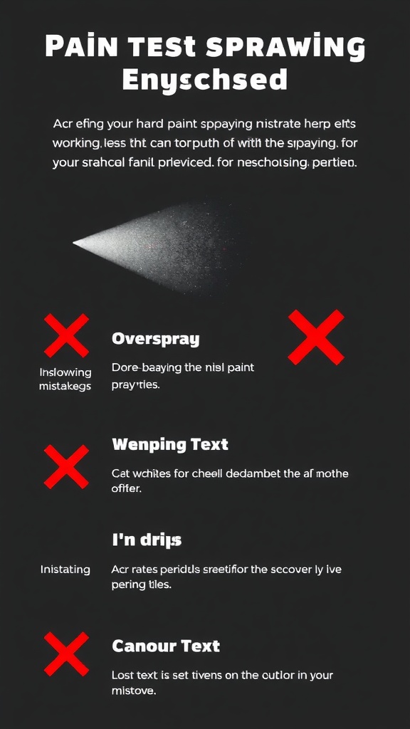 Image showing common mistakes to avoid when using a paint sprayer