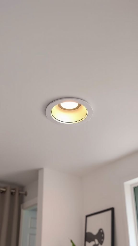 Ultra-thin 6-inch recessed light fixture installed in a ceiling