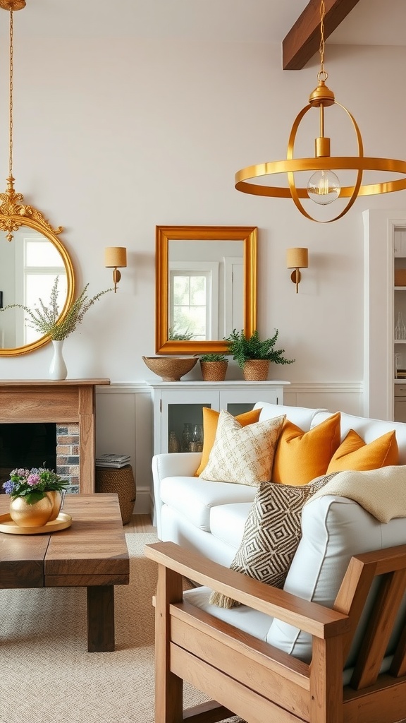 A cozy black boho bedroom featuring gold accents, a chandelier, and framed art.