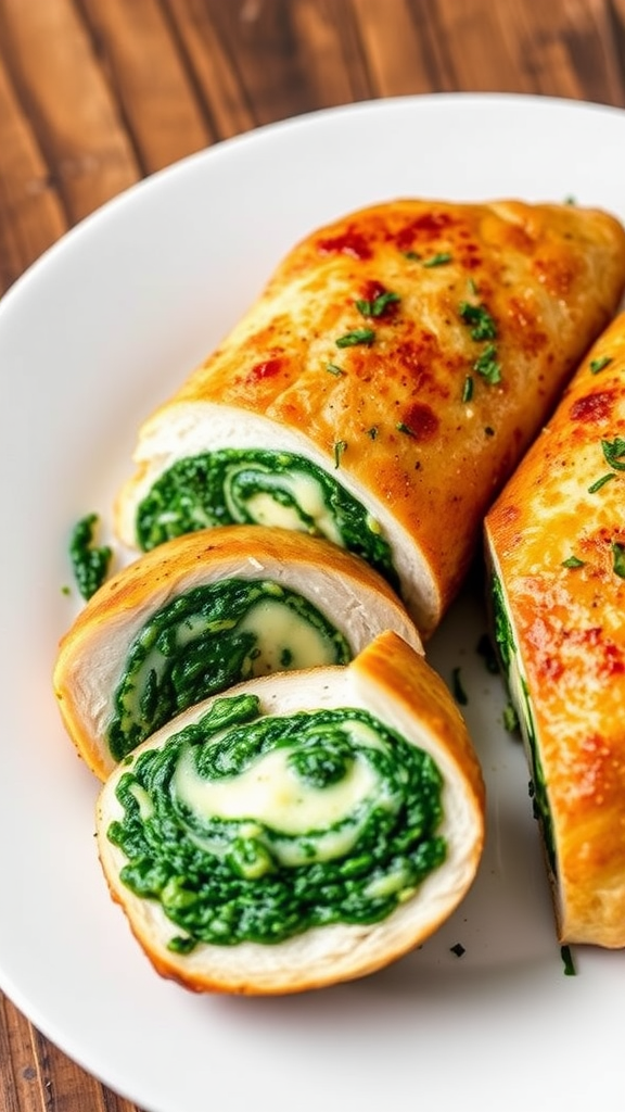 garlic and spinach stuffed chicken breast