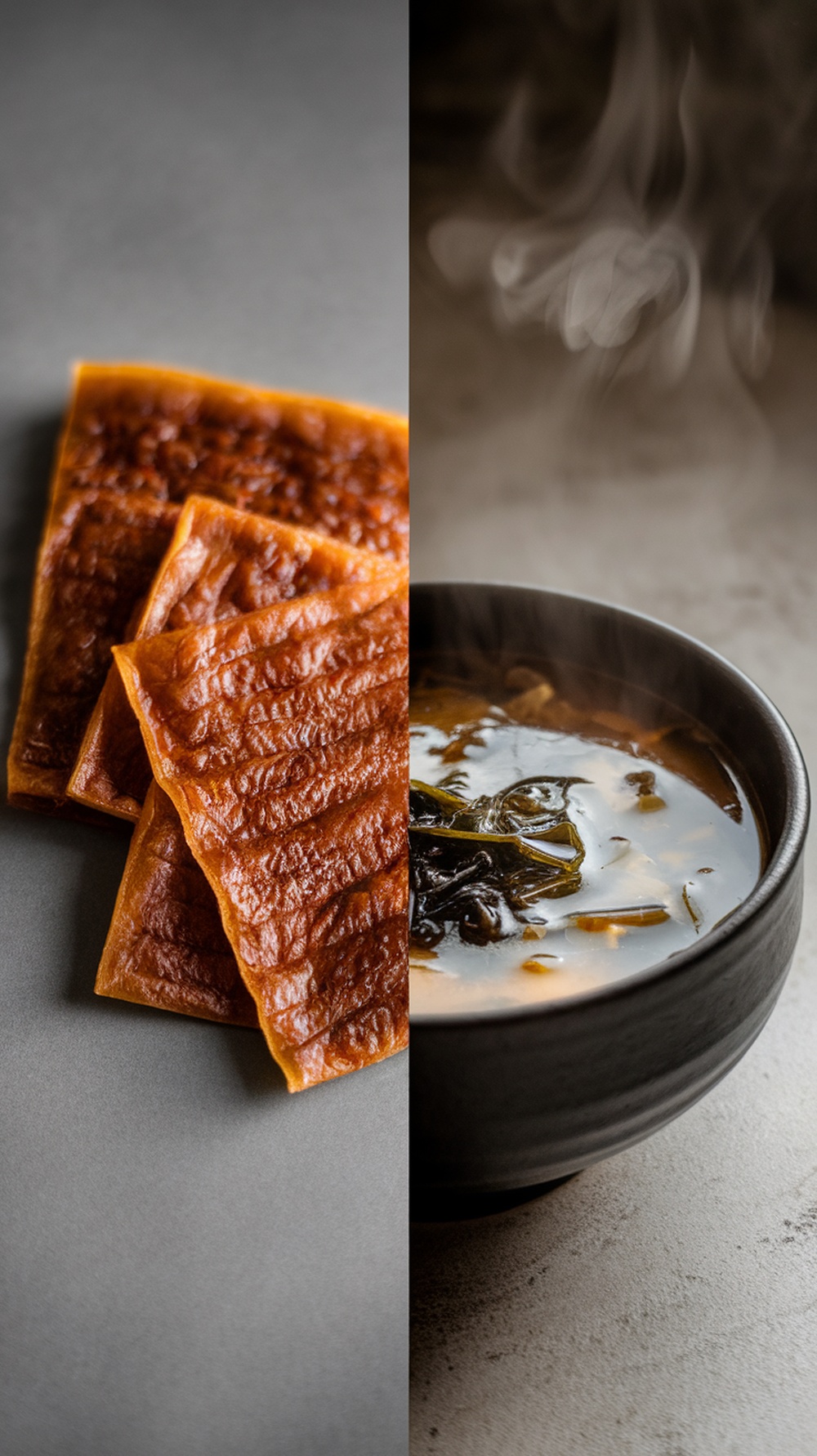 A bowl of miyeok soup with seaweed and sliced beef, highlighting the nutritious qualities of seaweed.