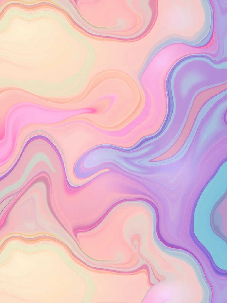 An abstract pattern featuring soft swirls of pastel colors in pink and purple.