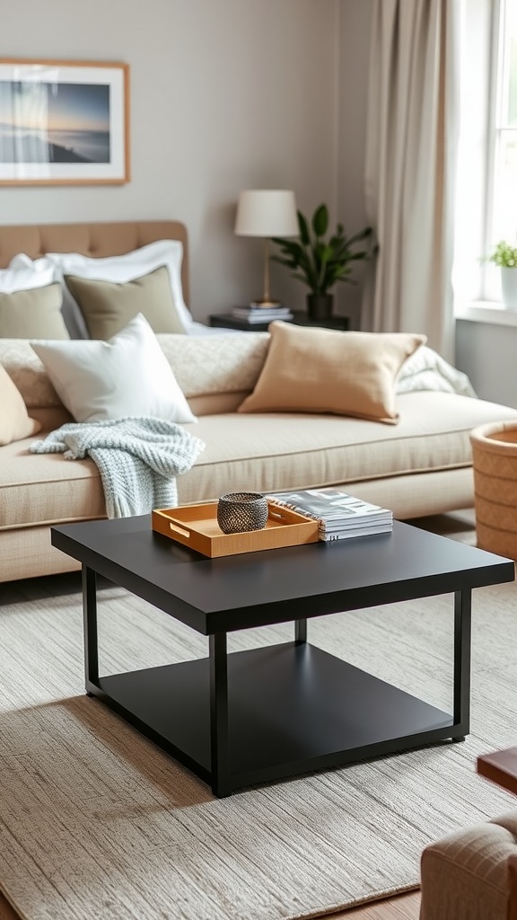 A stylish Lack coffee table in a modern living room setting