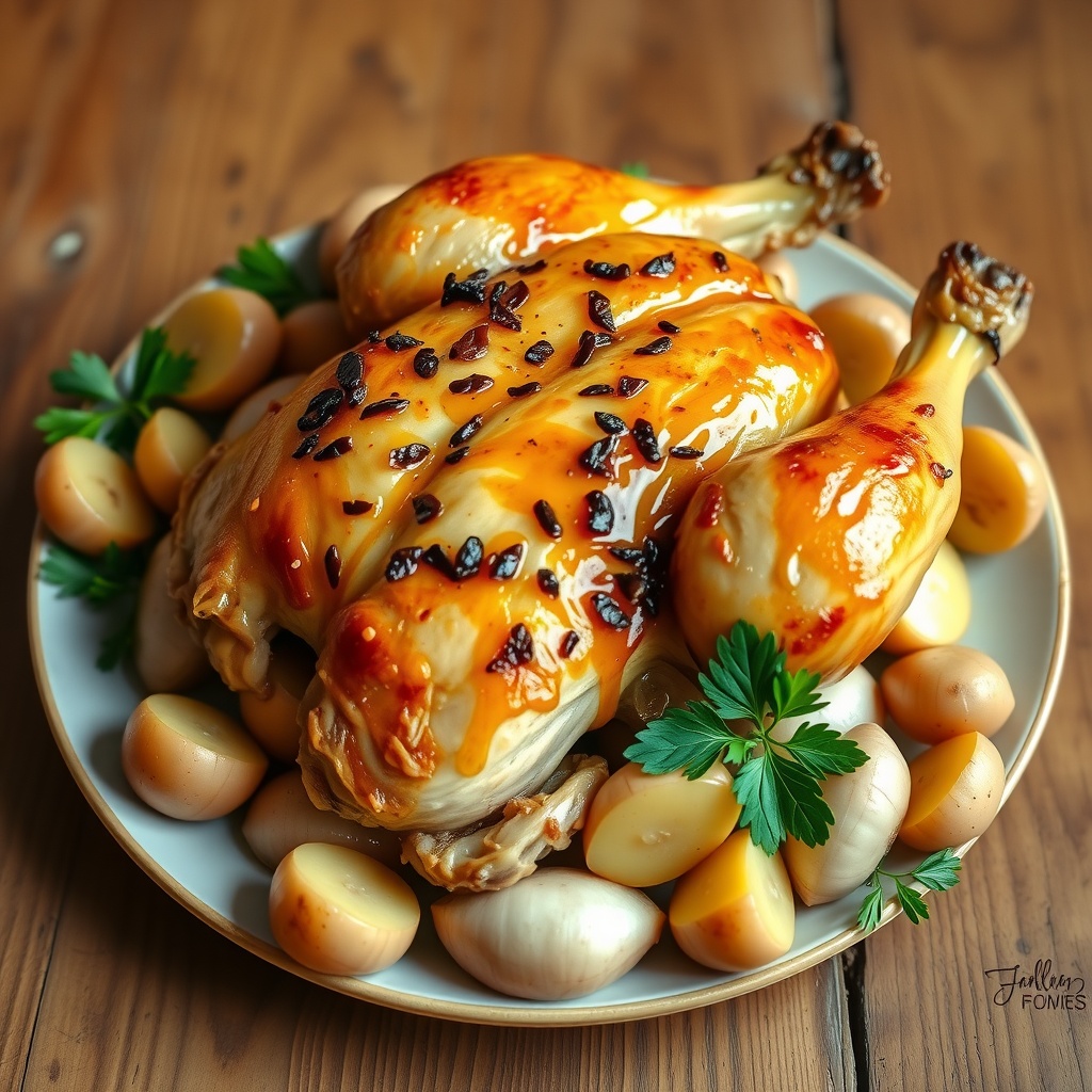 Savory Roasted Garlic Chicken with Potatoes Recipe - Epicurean Escape