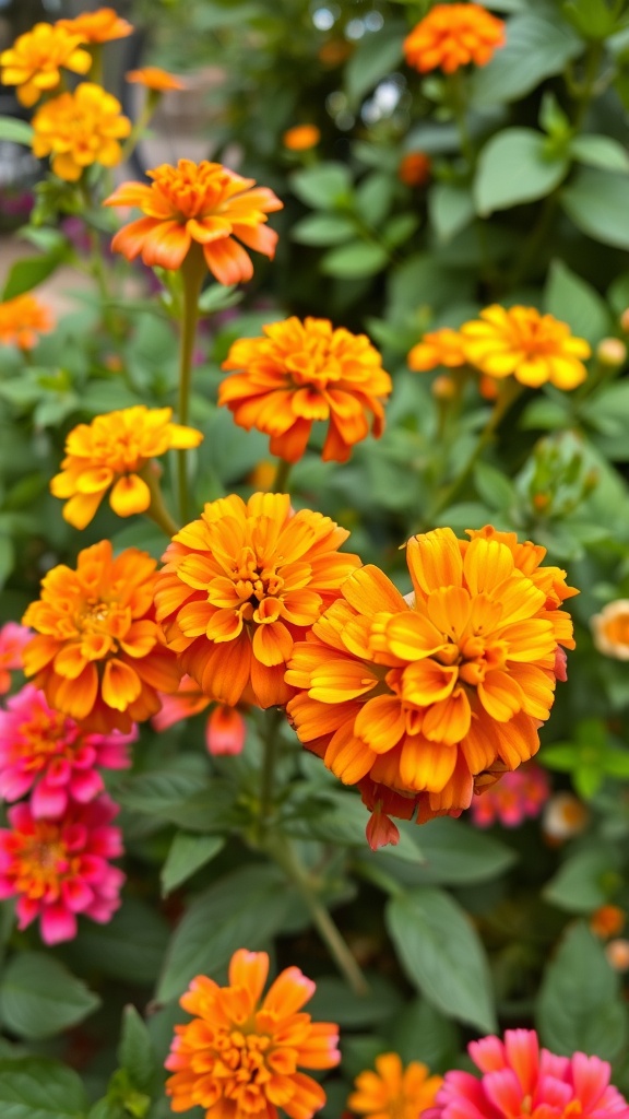 Vibrant clusters of orange and pink Lantana flowers