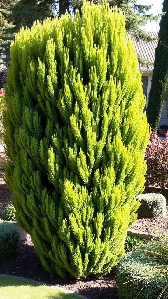 A lush, green Yew shrub with dense foliage, suitable for privacy hedges.