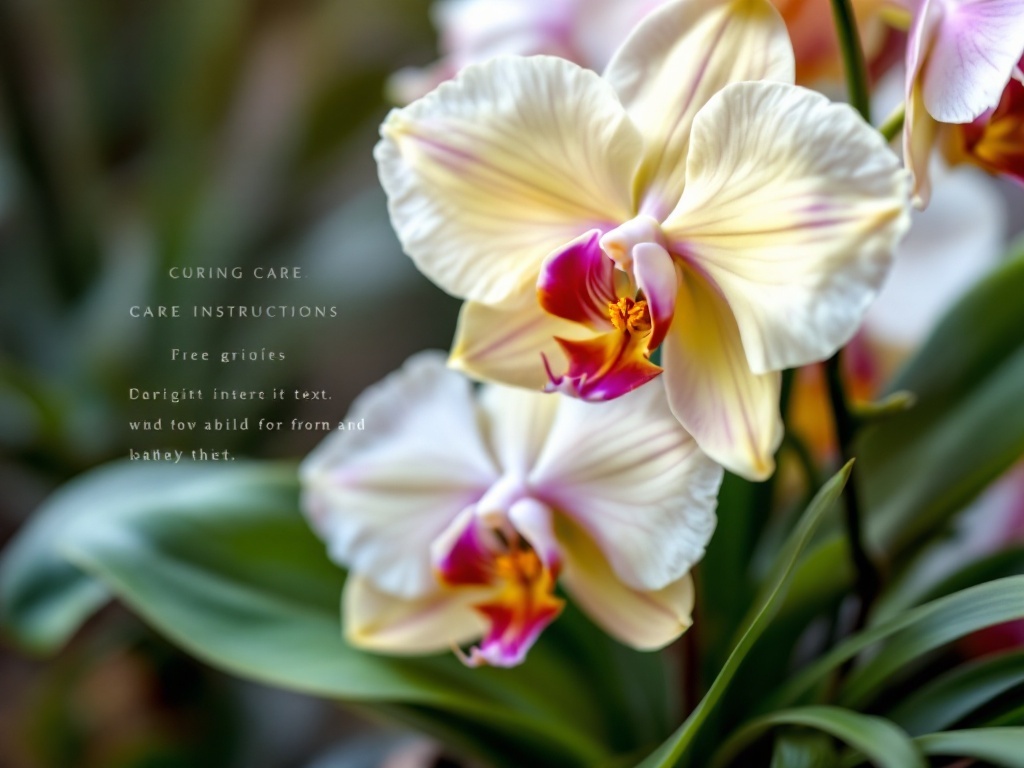 Close-up of vibrant Phalaenopsis orchids with pink and yellow petals