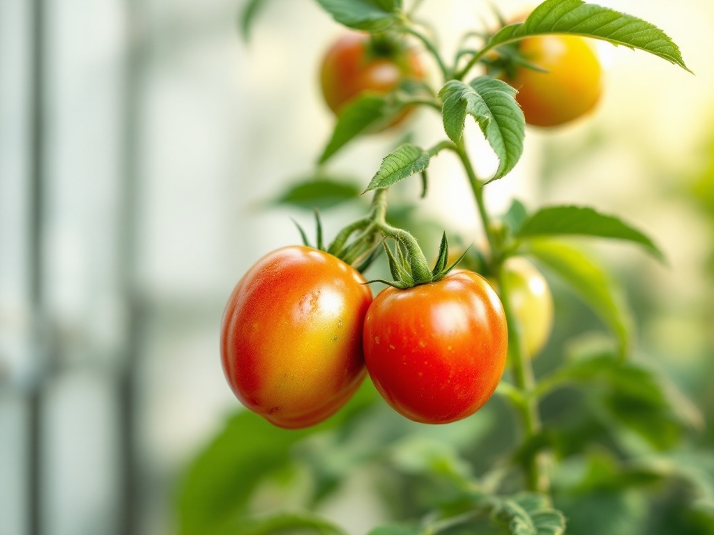 Close-up of tomatoes on the vine highlighting potential disease issues
