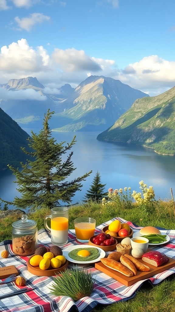 En frodig lavkarbo frokost inspirert av norsk natur, med egg, avokado, agurk og spinat.