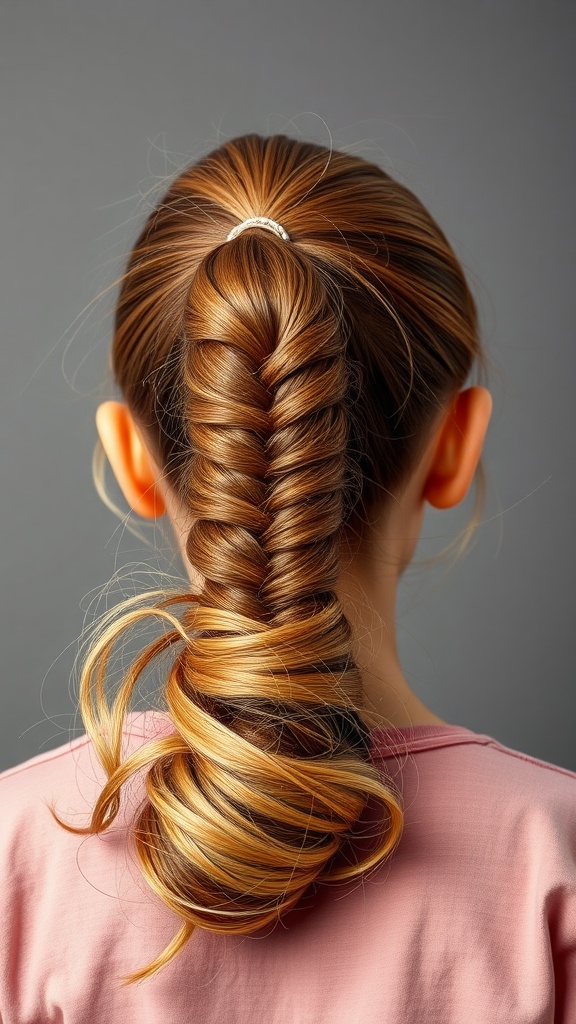 A stylish bubble ponytail hairstyle.