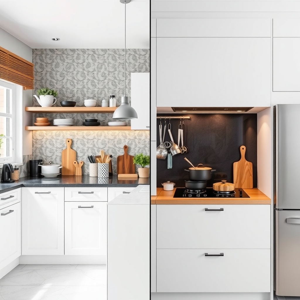 Modern kitchen design with sleek cabinets and stylish decor