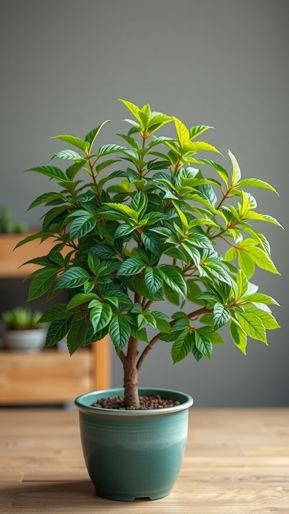 A healthy Chinese Money Tree with vibrant leaves, ready for propagation.