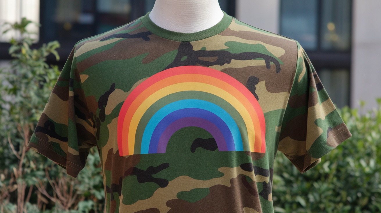 Rainbow Camo Military Tee