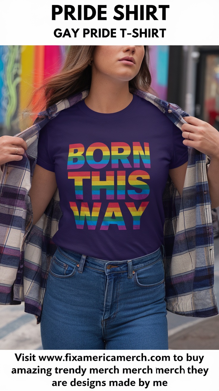 Born This Way gay pride t-shirt