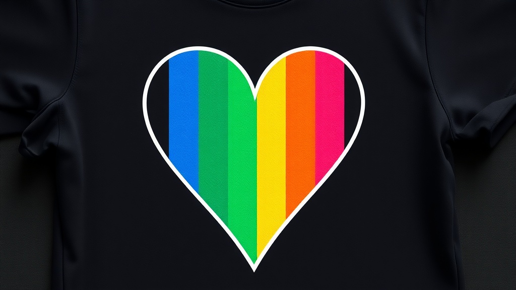 Pride Heart T-Shirt with a colorful heart design