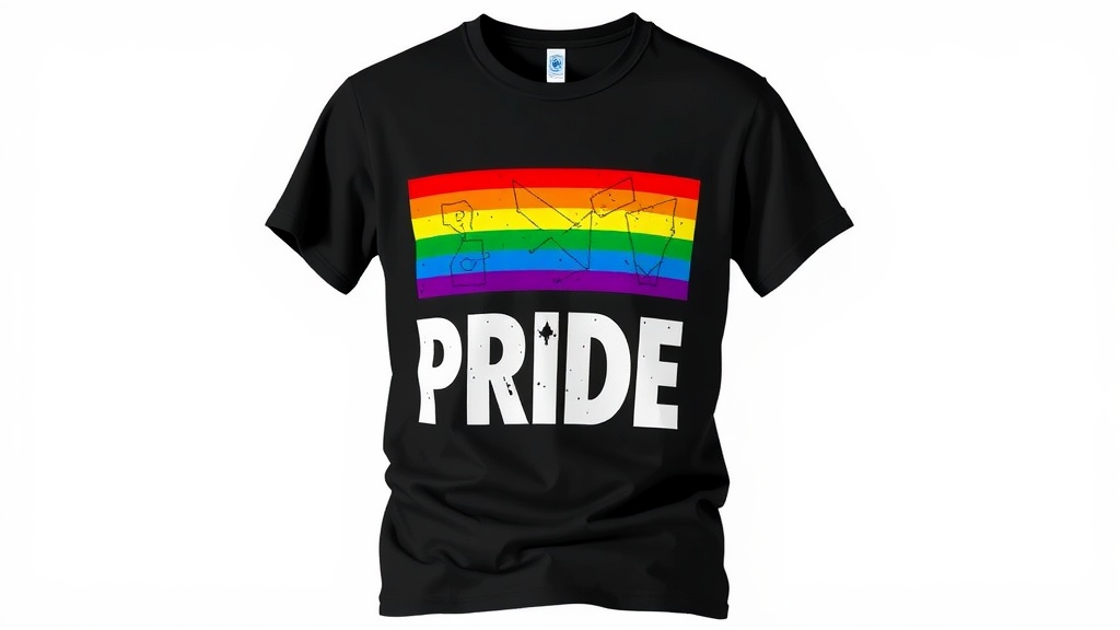 Colorful unicorn design for a pride t-shirt