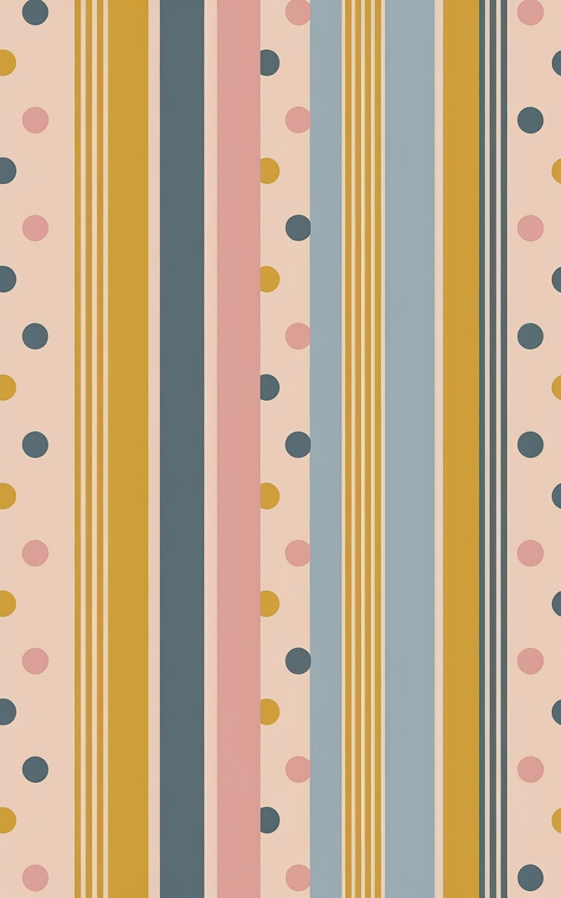 Chic iphone wallpaper featuring stripes and polka dots