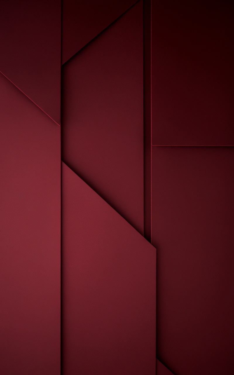 Dark cherry red minimalist wallpaper with geometric shapes