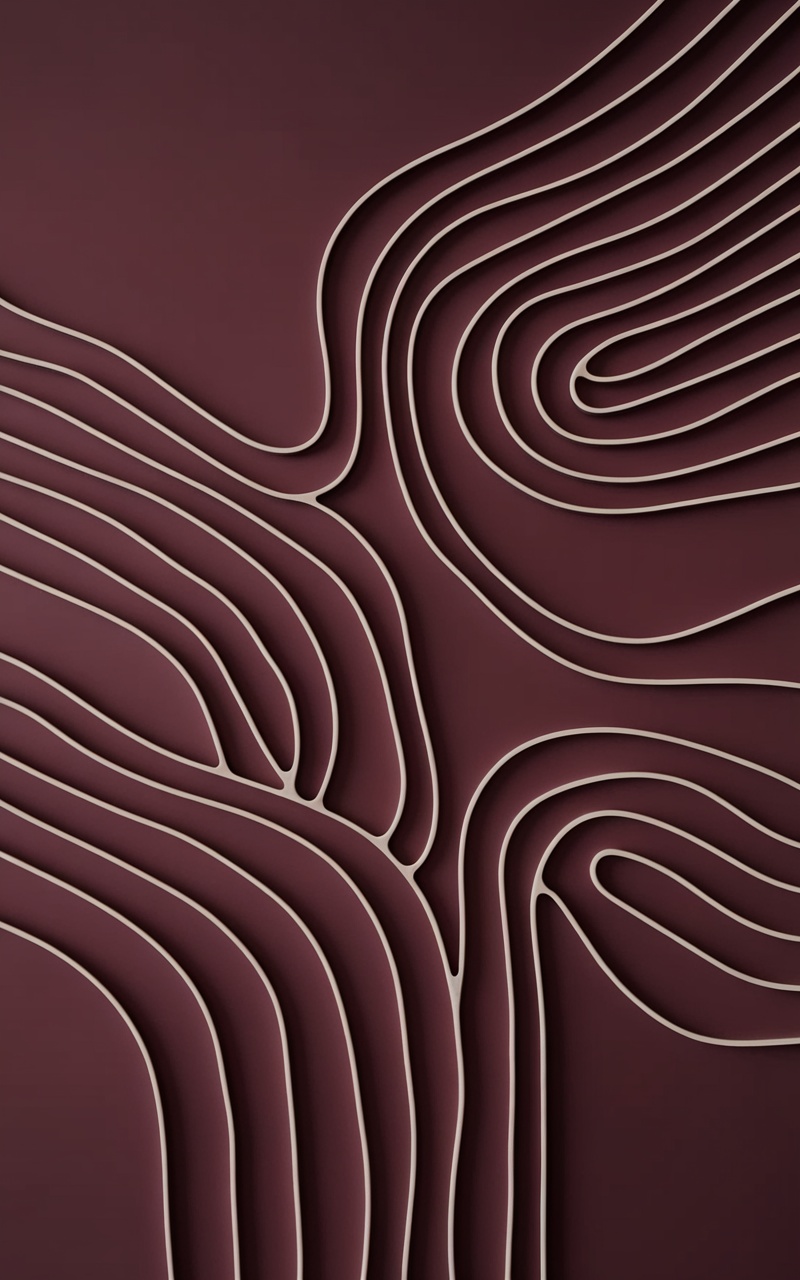 Abstract lines on a dark cherry red background