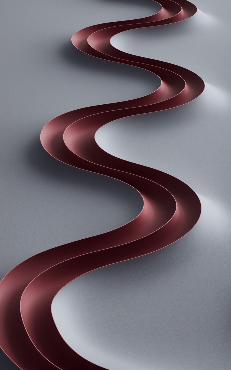 Dark cherry red wallpaper featuring gentle wave patterns