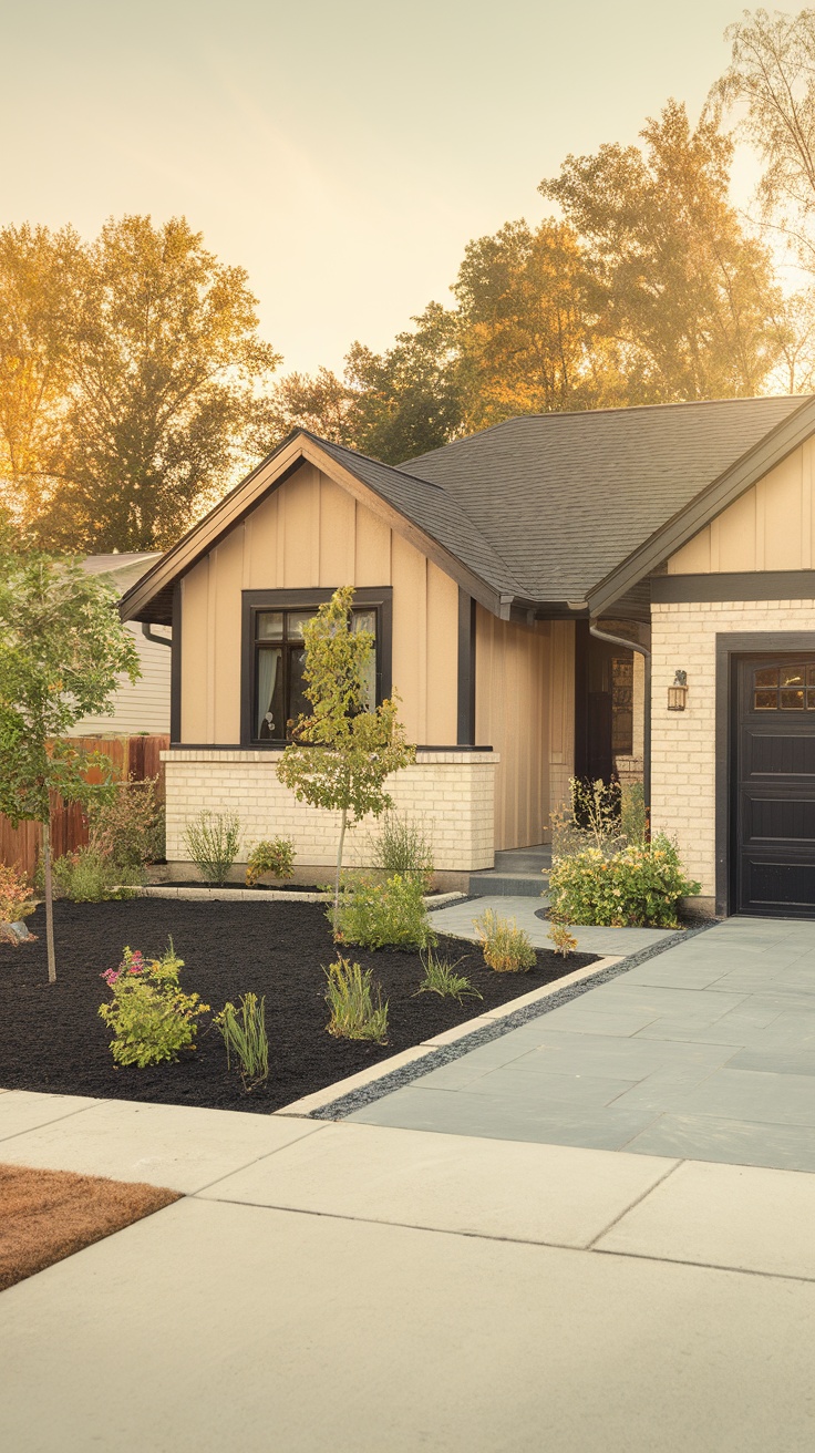 A modern single-family home with fresh landscaping and a welcoming entrance.