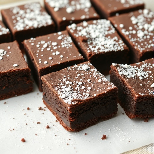 Delicious keto zucchini chocolate brownies cut into squares
