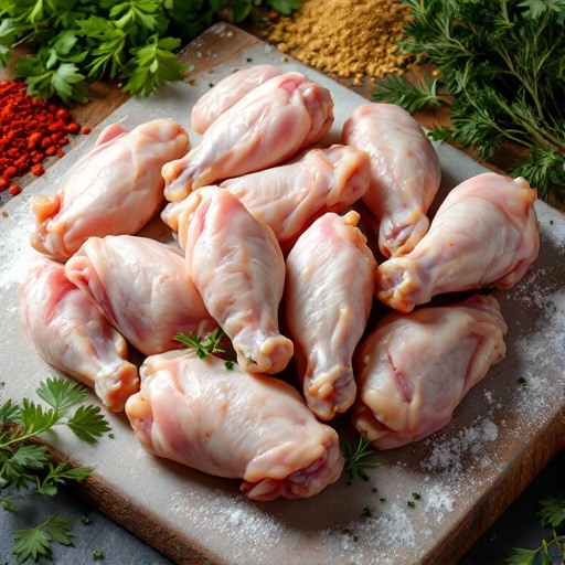 Raw chicken wings ready to be cooked