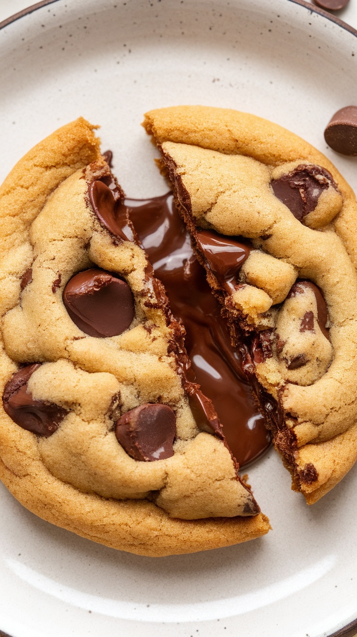 Delicious soft and gooey chocolate chip cookie