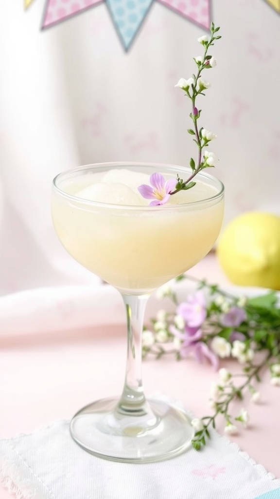 Image of a refreshing Baby’s Breath Mocktail