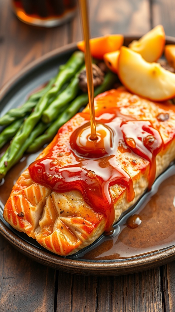 maple glazed baked salmon