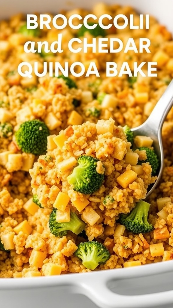 33 High-Fiber High-Protein Meals for Ultimate Satiety 14 A delicious Broccoli and Cheddar Quinoa Bake.
