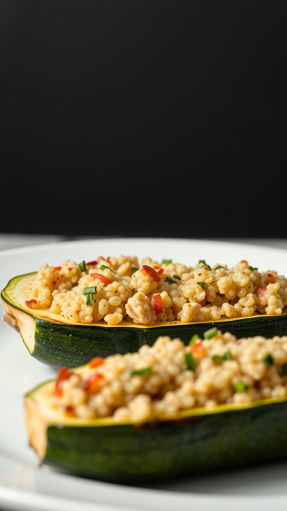 33 High-Fiber High-Protein Meals for Ultimate Satiety 9 Turkey and quinoa stuffed zucchini
