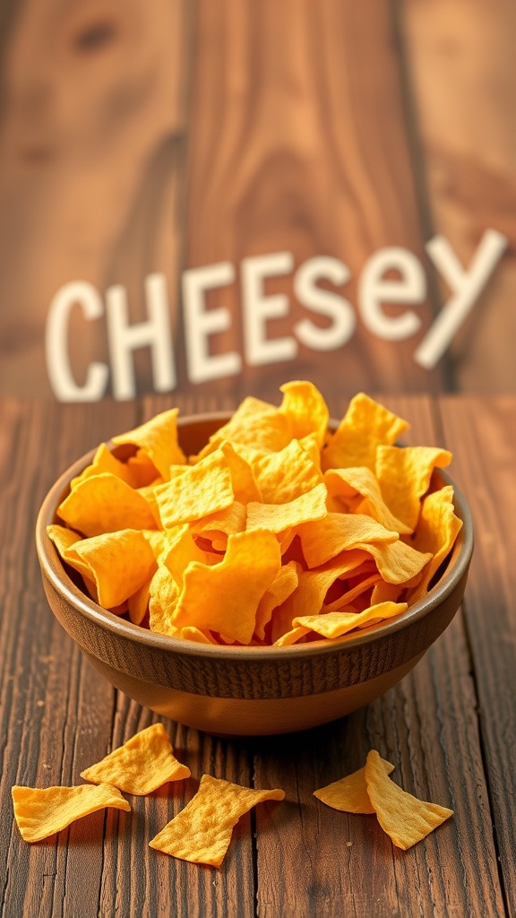 A bowl of crispy cheese snacks
