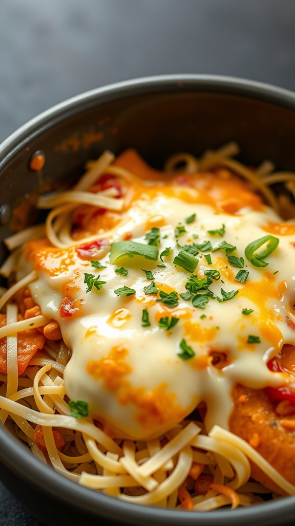 Delicious chicken taquitos with melted cheese and herbs