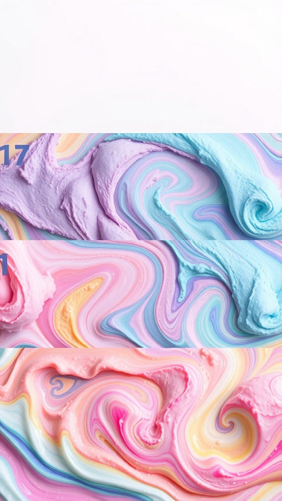 Fluffy slime with blended colors