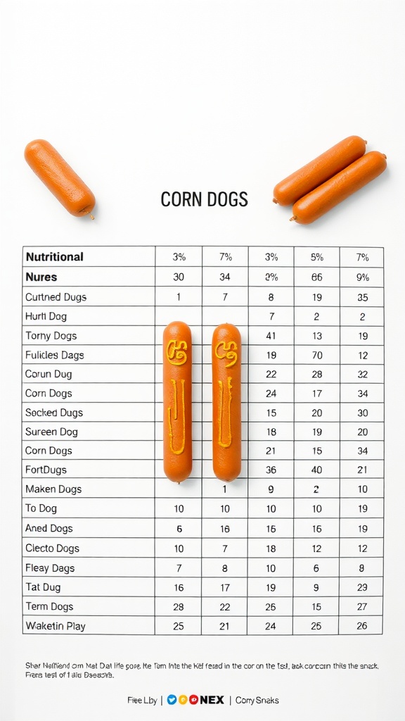 Corn dog nutritional information and a recipe outline