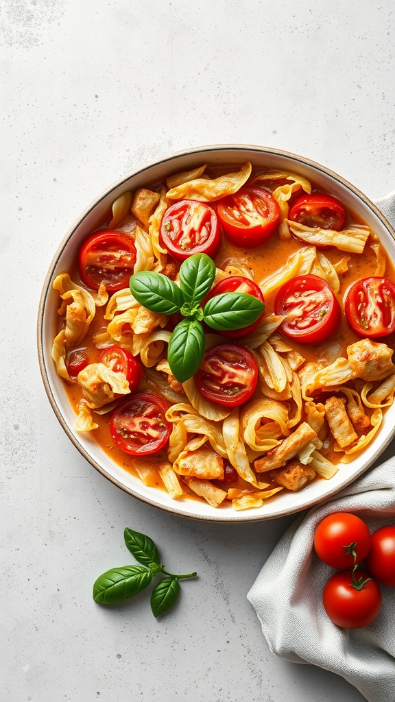 Creamy Tomato Cabbage Bake