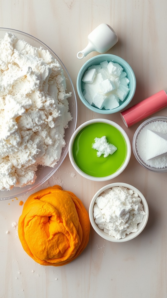 Ingredients for homemade playdough