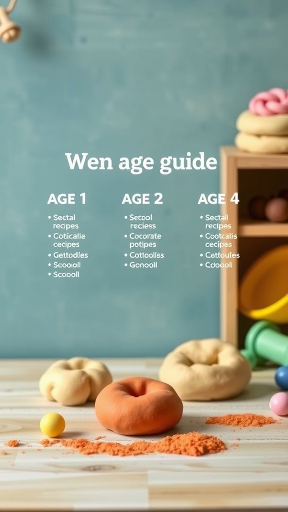 Colorful homemade playdough for kids