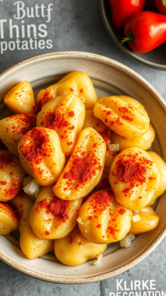 Delicious smoky paprika scalloped potatoes in a bowl