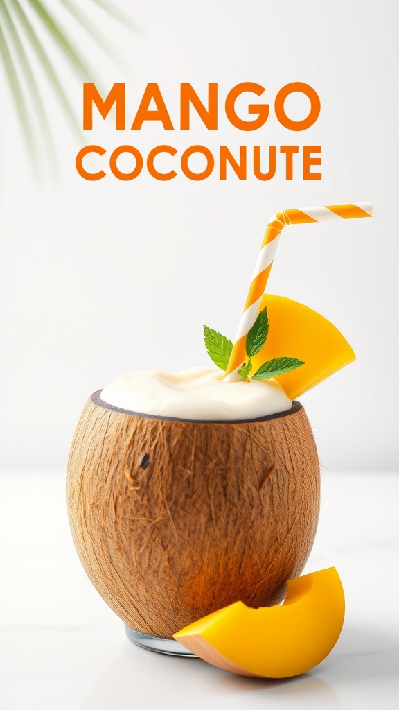 Tropical Mango Coconut Smoothie