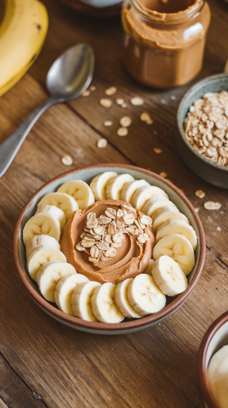 Peanut Butter Banana Bites with oats