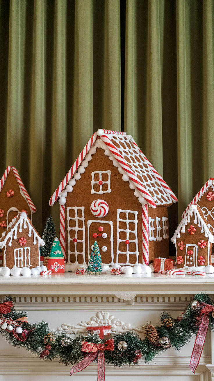 A Christmas tree adorned with colorful lights and gingerbread-themed ornaments.