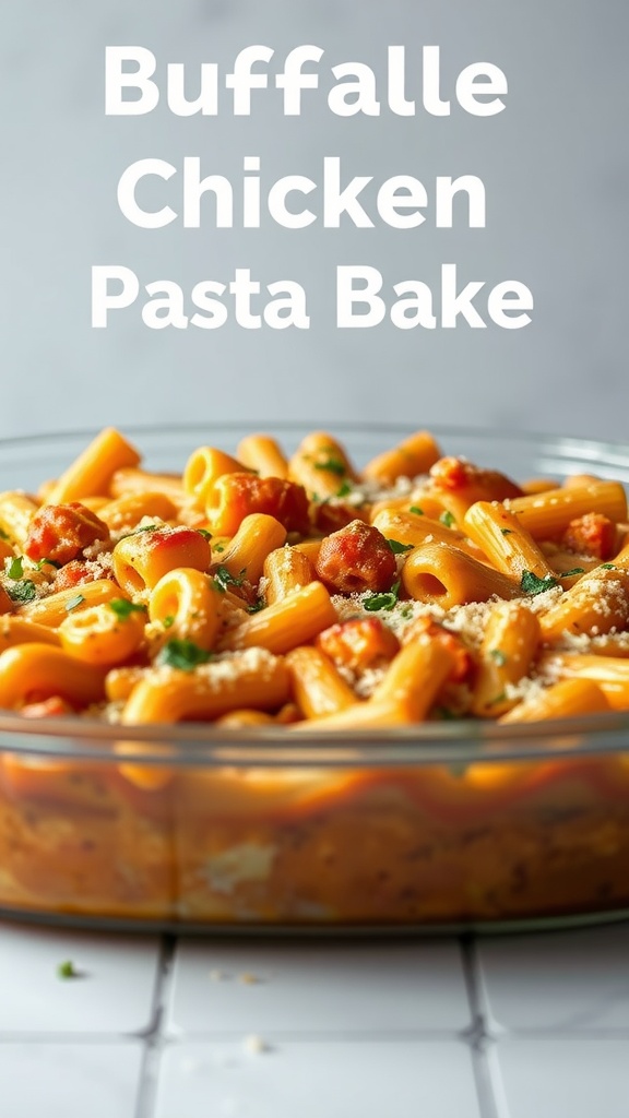 Buffalo Chicken Pasta Bake