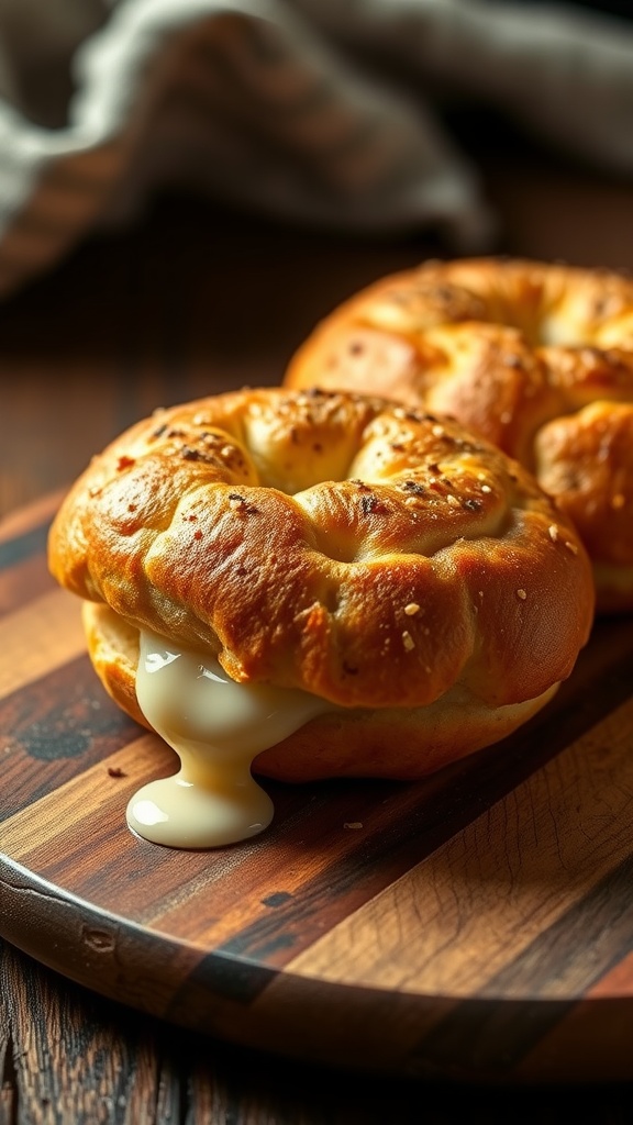 Delicious Pão de Queijo, Brazilian cheesy bread rolls, golden and fluffy