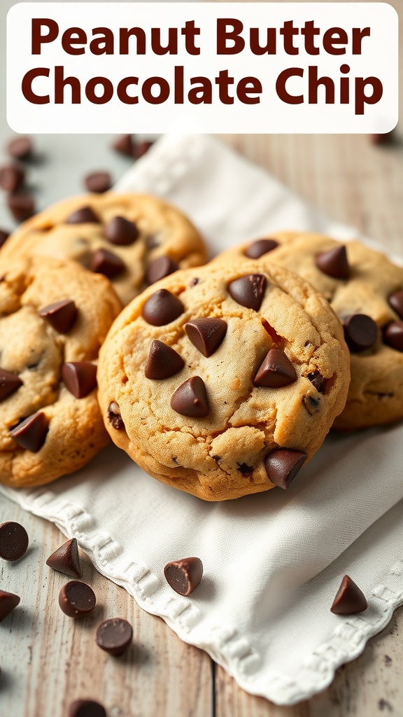 Delicious Peanut Butter Chocolate Chip Cookies