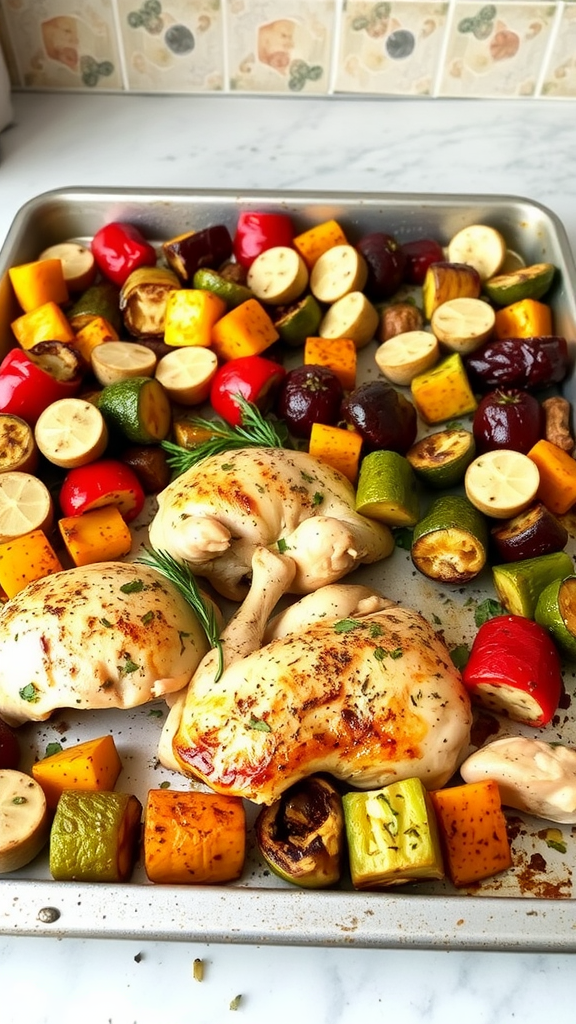 Sheet Pan Lemon Herb Chicken and Veggies